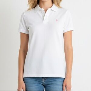 Polo by Ralph Lauren 16 years White Polo with Pink Logo